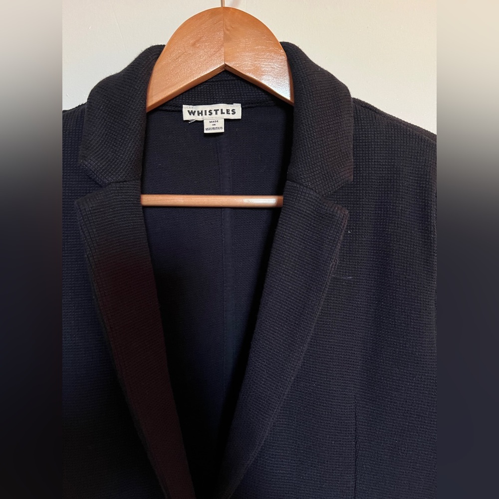 Navy Whistles sweater blazer sz 6 elevated workwear - Picture 4 of 16